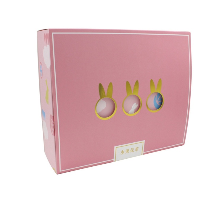 Gold logo window cardboard box