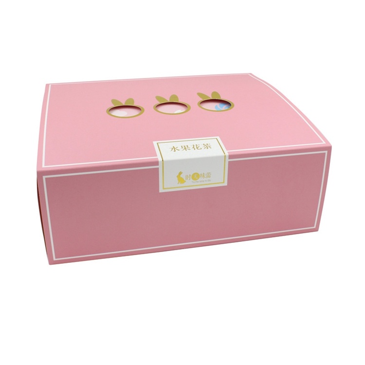 Gold logo window cardboard box