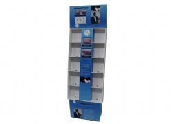 Floor paper stand with display dividers