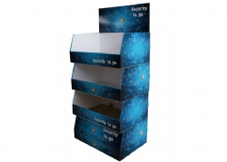 Stacked paper trayer display stand for locks