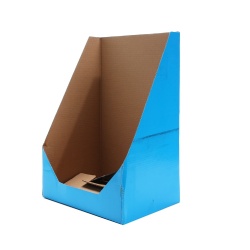 Flat corrugated counter display stand